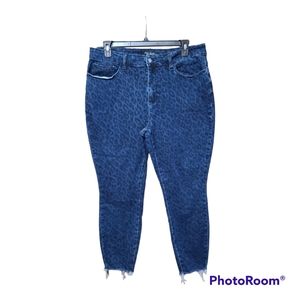 Judy Blue cheetah print jeans. Sz 20W. EUC